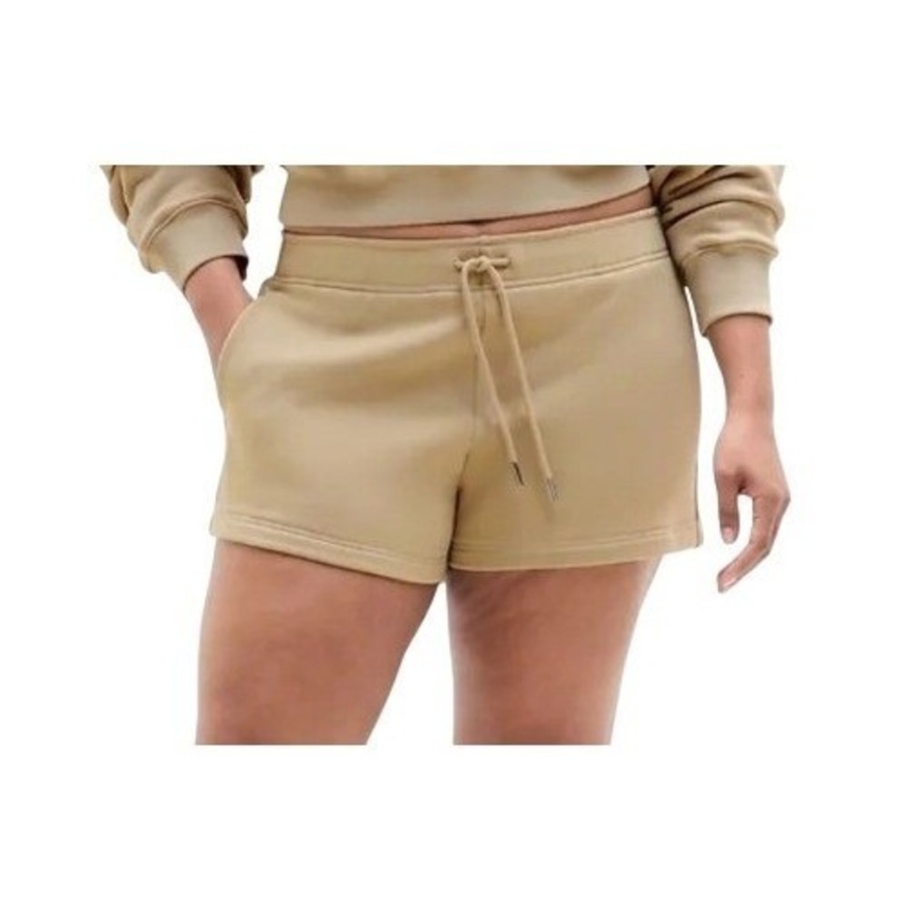 Athleta Womens L Heavyweight Terry Sportie Short in Ecru NWT
